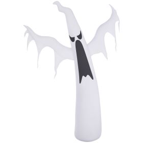6 FT Halloween Inflatable Ghost Outdoor Decoration with Built-in White LED Lights, IP44 Weather-Resistant Blow Up Ghost with Stakes and Tether Ropes f