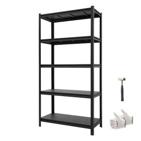 Storage Shelves, 5-Tier Adjustable, 3000 lbs Capacity, Heavy Duty Garage Storage Shelving Unit, Metal Utility Rack Shelf
