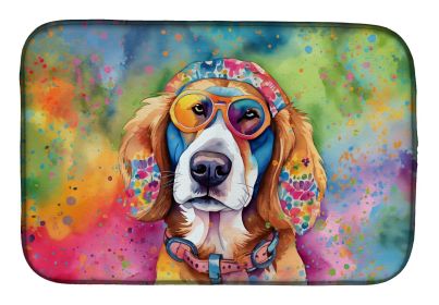 Hippie Dawg Dish Drying Mat Absorbent Dish Drying Mat Pad for Kitchen Counter Dish Drainer Mat for Countertop, 14 x 21", Multicolor