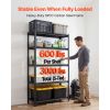 Storage Shelves, 5-Tier Adjustable, 3000 lbs Capacity, Heavy Duty Garage Storage Shelving Unit, Metal Utility Rack Shelf
