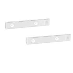 2Pack Rechargeable Cabinet Light Motion Sensor Light Cordless LED Closet Lamp 3 Colors Dimmable Light for Kitchen Cabinet (Option: Silver)